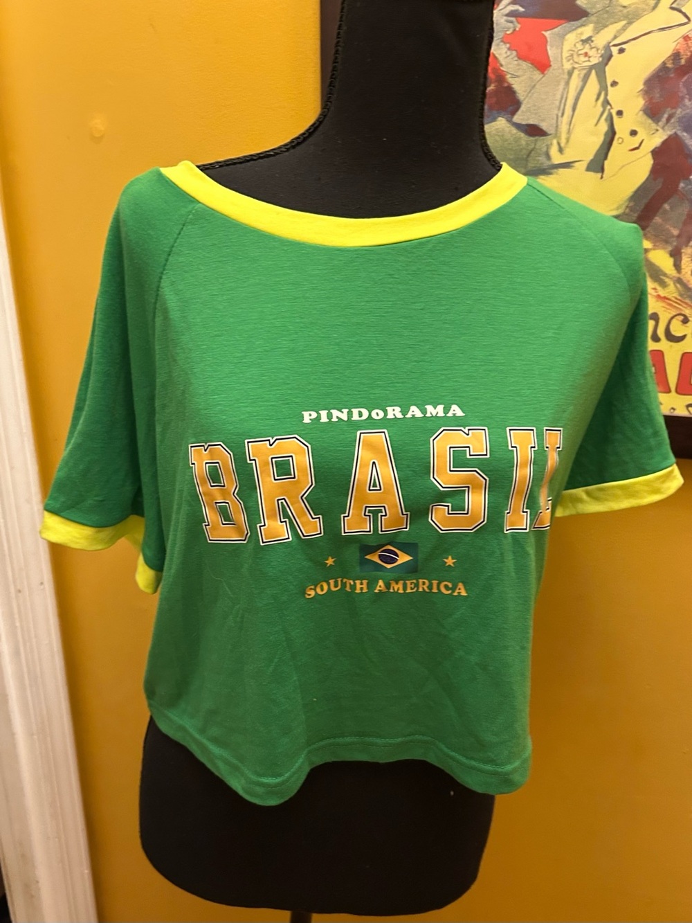 Brazil Boxy Cropped Tee Size 1XL